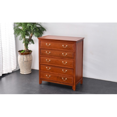 Q2403 素面五斗柜 缅甸花梨