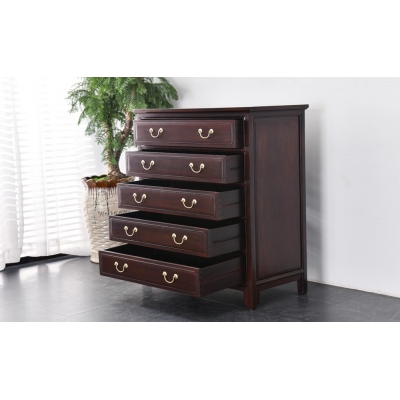 Q2415 素面五斗柜 染料紫檀