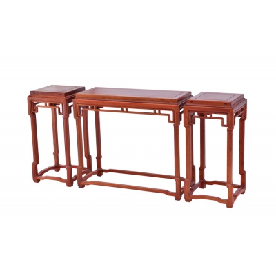 F3903 明式弯腿条几 缅甸花梨