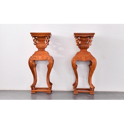 H3203 瓶式花几 缅甸花梨