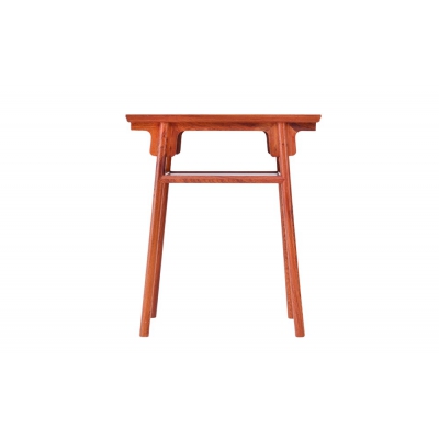 F2303 带屉板平头案 缅甸花梨