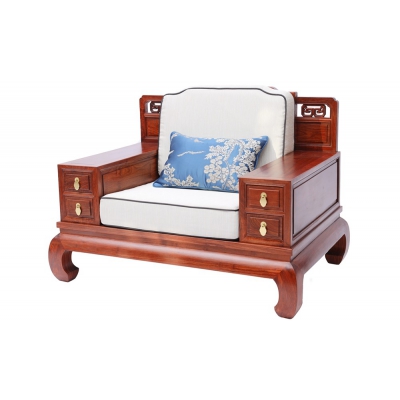 LA0604-殿阁沙发-刺猬紫檀