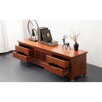 LB0304 1.8m翻门电视柜  刺猬紫檀