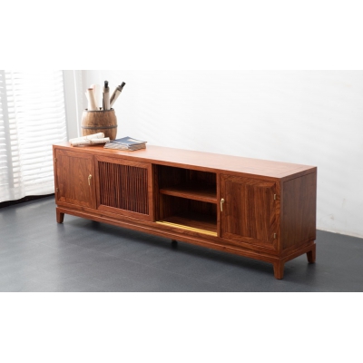 LB0404 趟门电视柜  刺猬紫檀