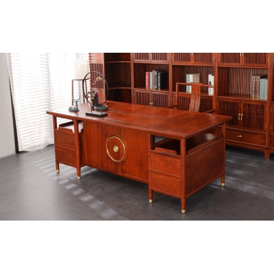 LI0404 传承2M办公台 刺猬紫檀