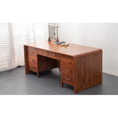 LI0804 2.0M方圆书桌  刺猬紫檀