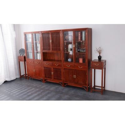 LJ0104 传承三组合书柜 刺猬紫檀