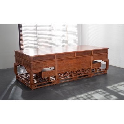 I0803 2.6M山水写字台 大果紫檀