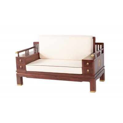 A0221 新中式沙发123（抽屉）柬埔寨酸枝