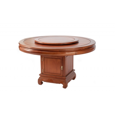 E1003 1.38M国色天香餐桌带椅 大果紫檀