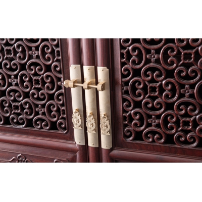 G0515 对开门五抹圆角柜 染料紫檀