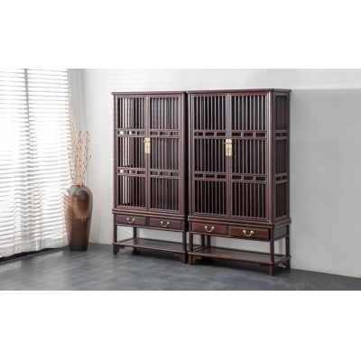 G0415 双层梳条圆角柜 染料紫檀