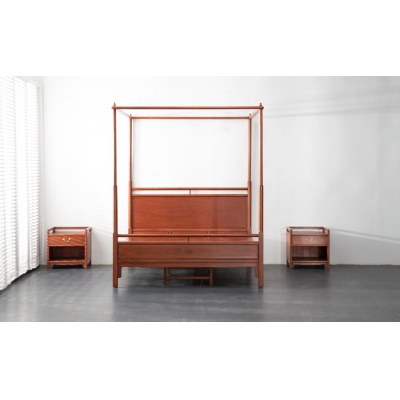 L0903 明式架子床 大果紫檀