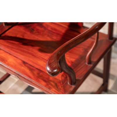 K2401-K 四出头官帽椅 交趾黄檀