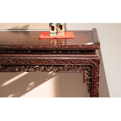 DZ-F0101 雕花翘头案 交趾黄檀