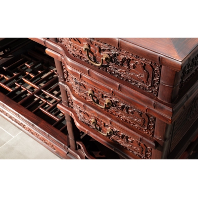 MI0301 竹节写字台 交趾黄檀