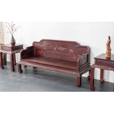 FA0315  荷花沙发 染料紫檀