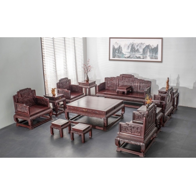 FA0415  国宾款沙发 染料紫檀