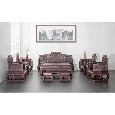 FA0415  国宾款沙发 染料紫檀