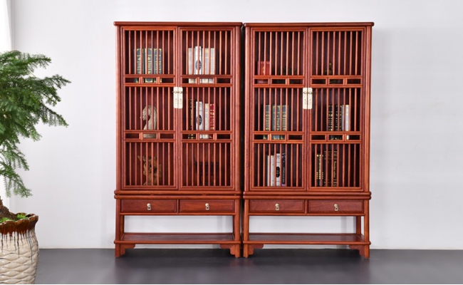 G0403 双层梳条圆角柜 缅甸花梨